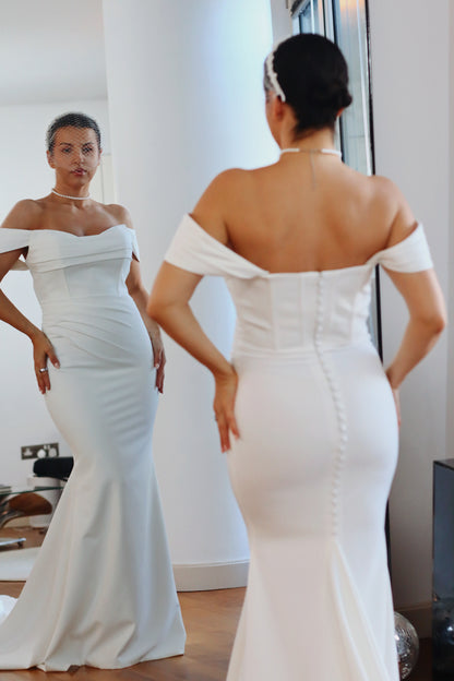Orla ~ Luxury Crepe Wedding Dress