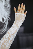 Chantilly Lace Floral Bridal Sleeves