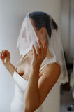 Lace Trim Short Wedding Veil