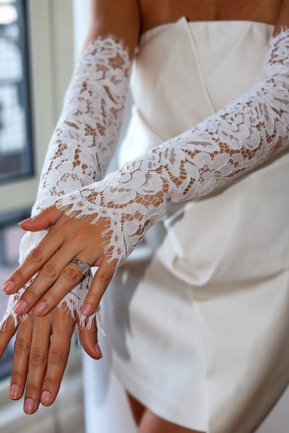 Detachable Lace Bridal Sleeves