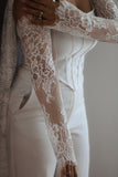 Chantilly Lace Scallop Bridal Sleeves