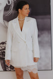 Cream Bridal Blazer Dress