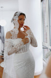 Chantilly Lace Cathedral Wedding Veil