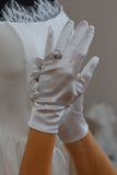 Plain Satin Bridal Gloves