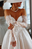 Detachable Eyelash Lace Wedding Sleeves