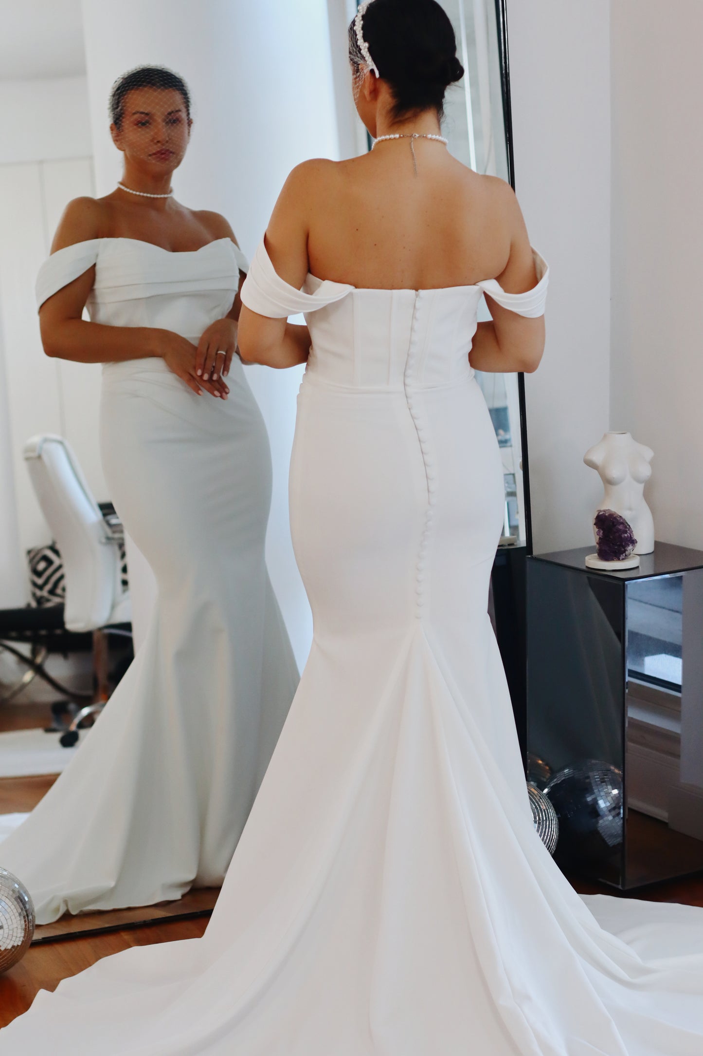 Orla ~ Luxury Crepe Wedding Dress