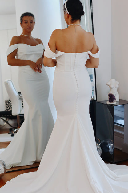 Orla ~ Luxury Crepe Wedding Dress