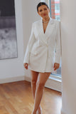 Cream Bridal Blazer Dress