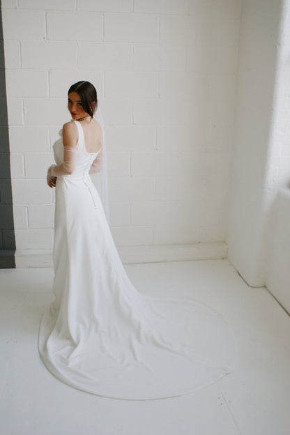 Rosa Crepe Bridal Gown - Velo Bianco