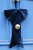 Decorative Hanging Large Blue Velvet Door Bow