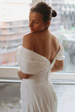 Luxury Crepe Wedding Dress Straps