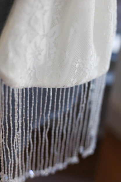 Luxury White Fringe Bridal Bag