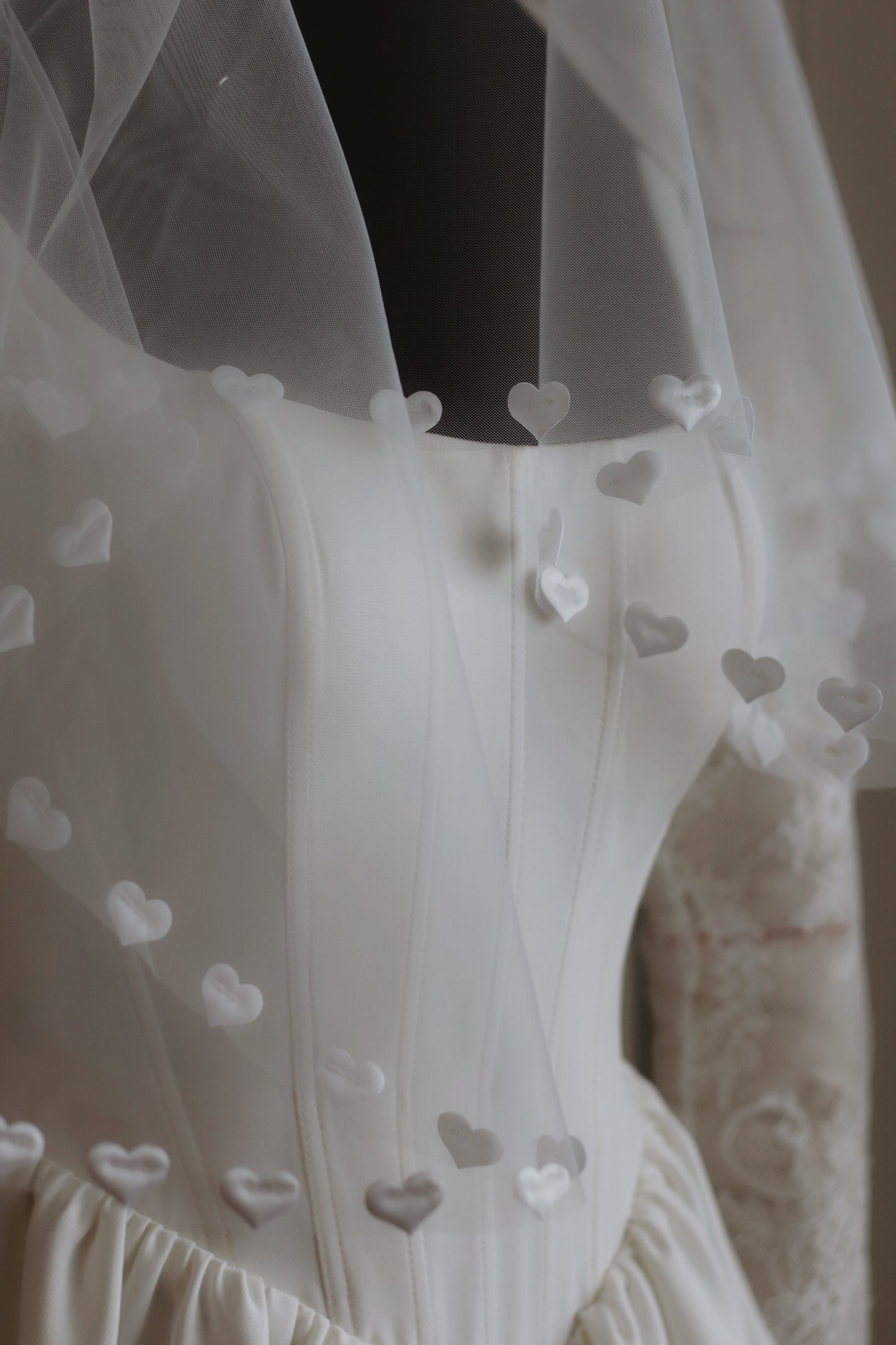 Handmade Heart Wedding Veil