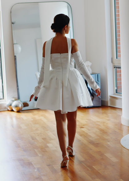 Luxury Jacquard Satin Wedding Sleeves