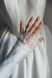 Satin and Lace Detachable Bridal Sleeves