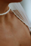 Pearl & Rhinestone Edge Wedding Veil