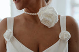 Pearl Bridal Choker - Velo Bianco