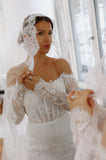 Chantilly Lace Cathedral Wedding Veil