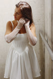 Plain Tulle Bridal Gloves