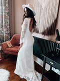 Sample - Boho Long Sleeve Bridal Gown