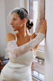 Lace Scallop Edge Bridal Sleeves
