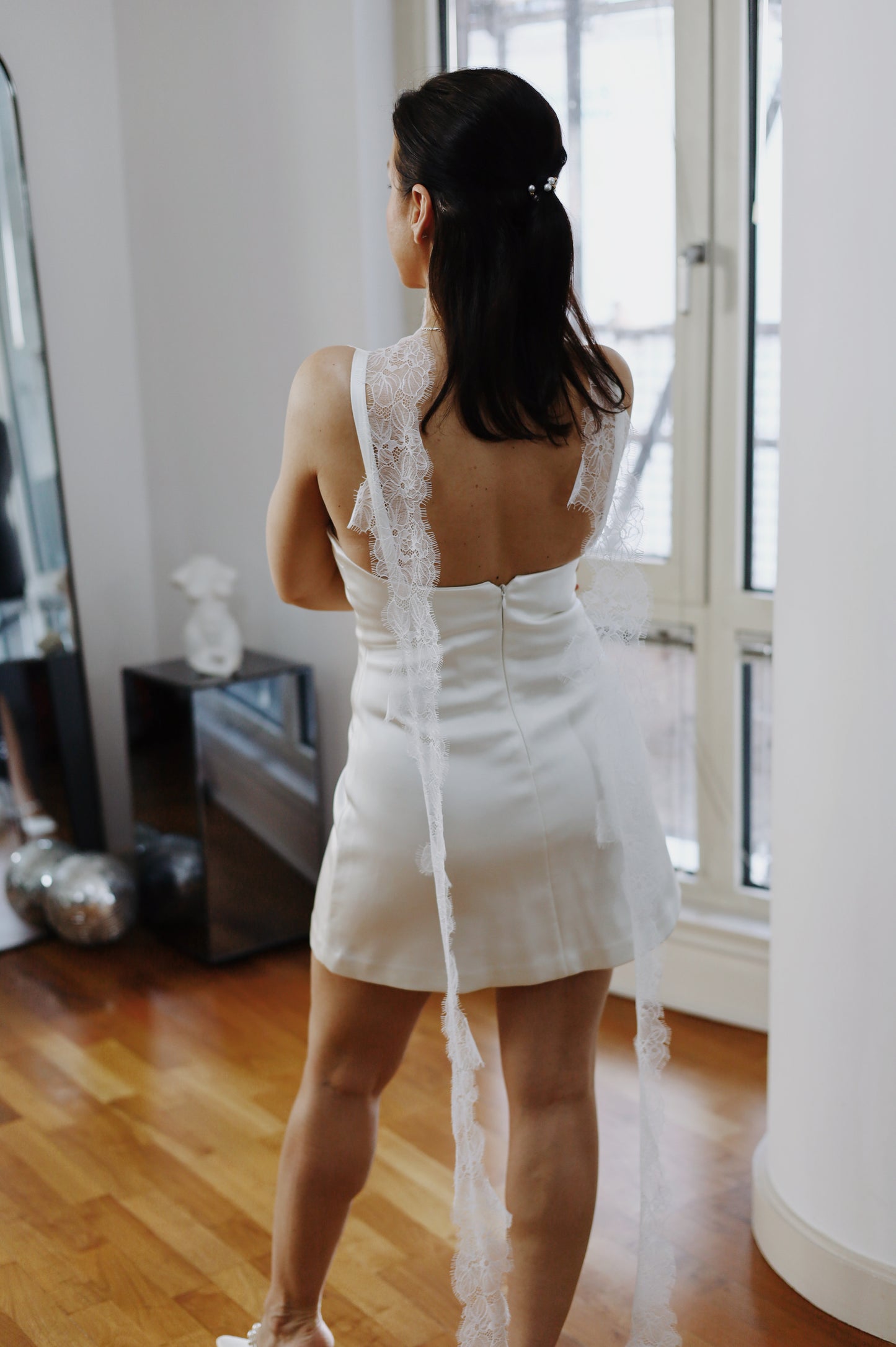 French Lace Bridal Scarf