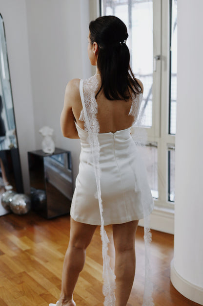 French Lace Bridal Scarf