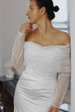 Sparkly Off-Shoulder Bridal Dress Topper