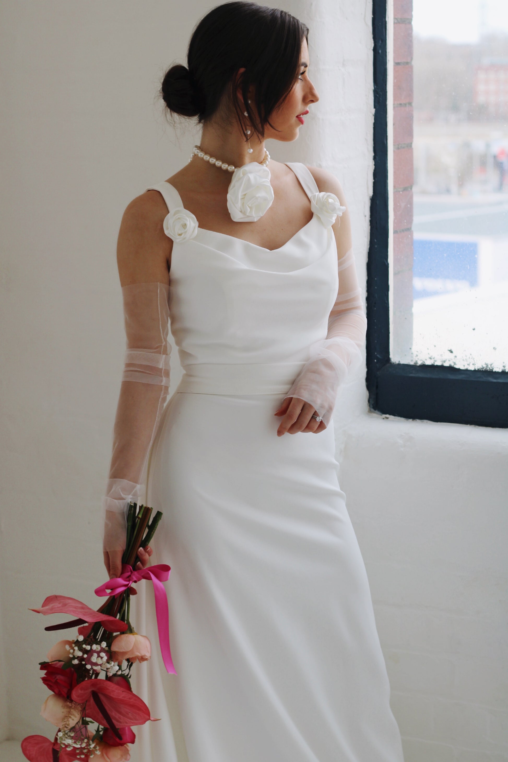 Rosa Crepe Bridal Gown - Velo Bianco
