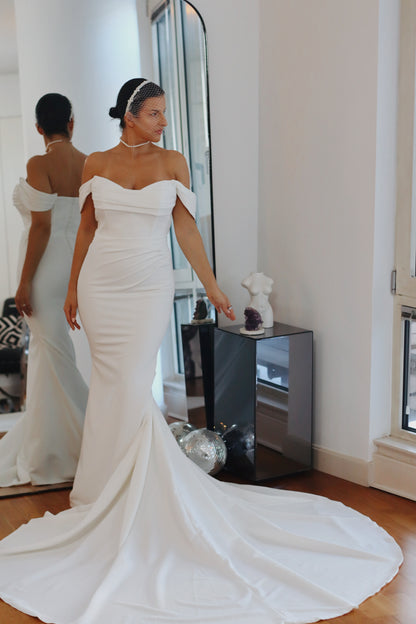 Orla ~ Luxury Crepe Wedding Dress