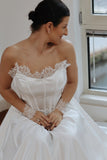 Short Chantilly Lace Bridal Cuffs