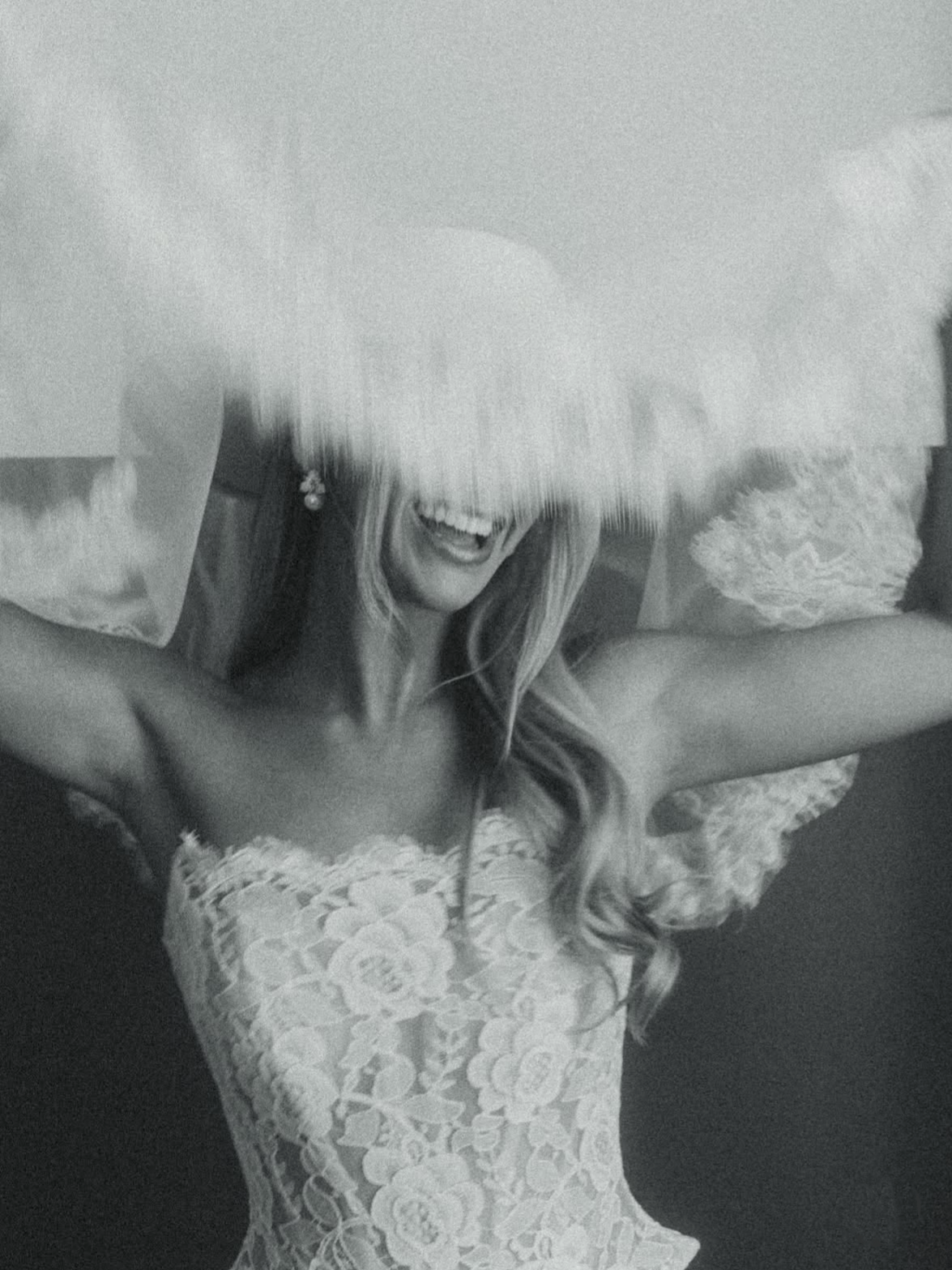 White Bridal Hat with Lace Veil