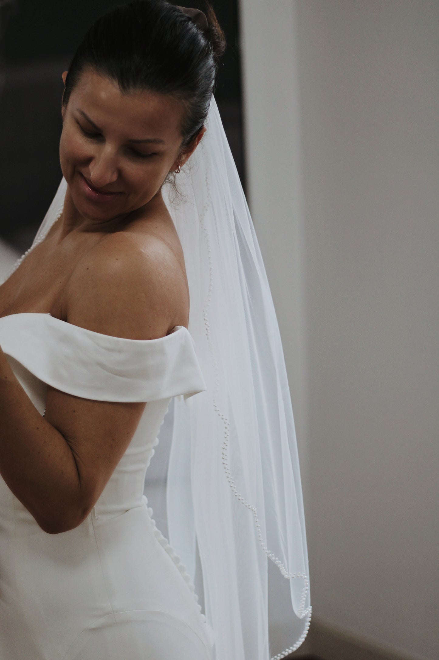 Pearl Edge Wedding Veil