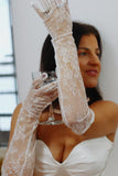 Long Lace Bridal Gloves