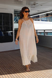 Summer Maxi Dress with Gold Fleck - Velo Bianco