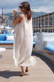 Summer Maxi Dress with Gold Fleck - Velo Bianco