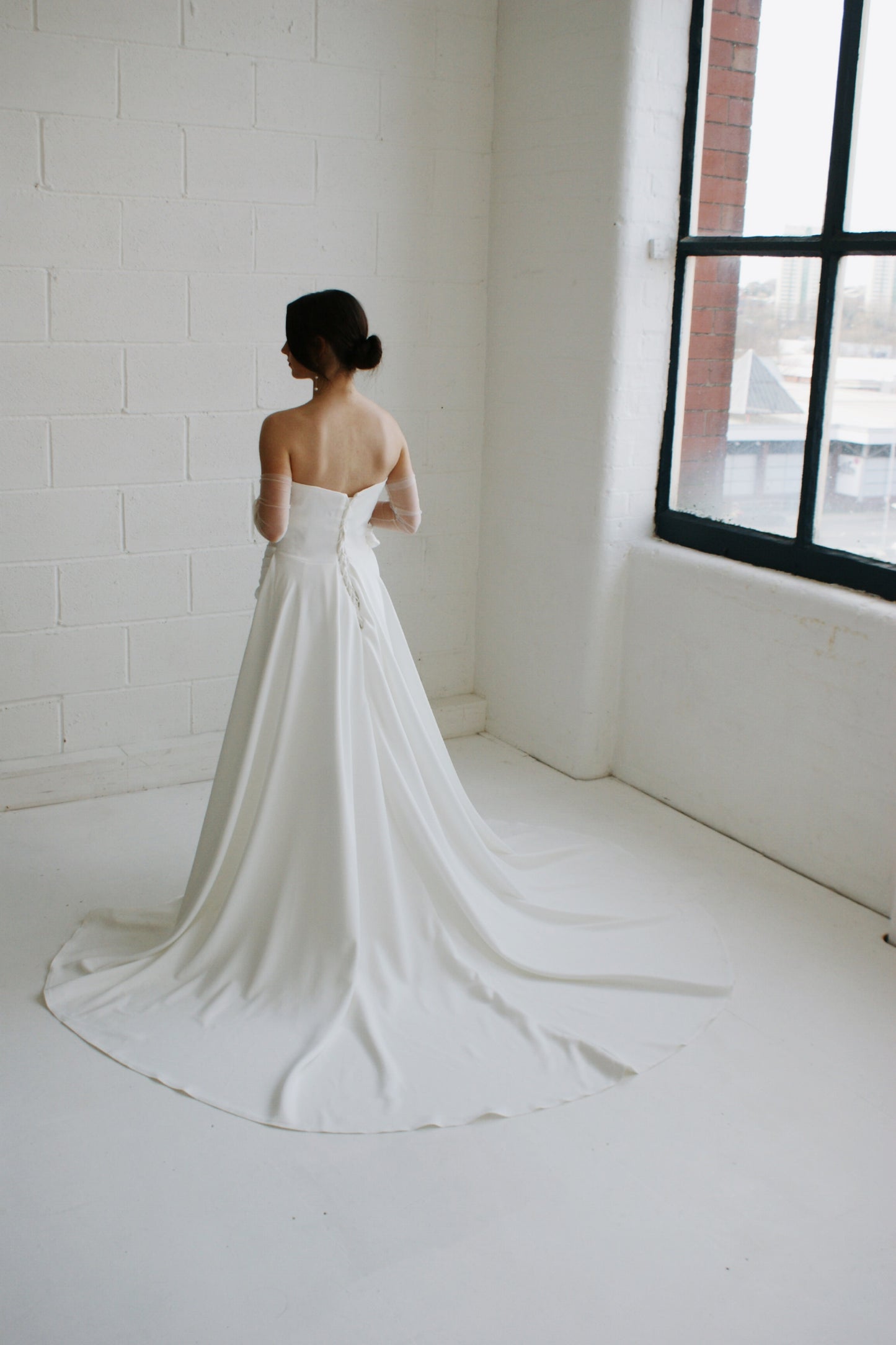 Rose Crepe Bridal Gown - Velo Bianco
