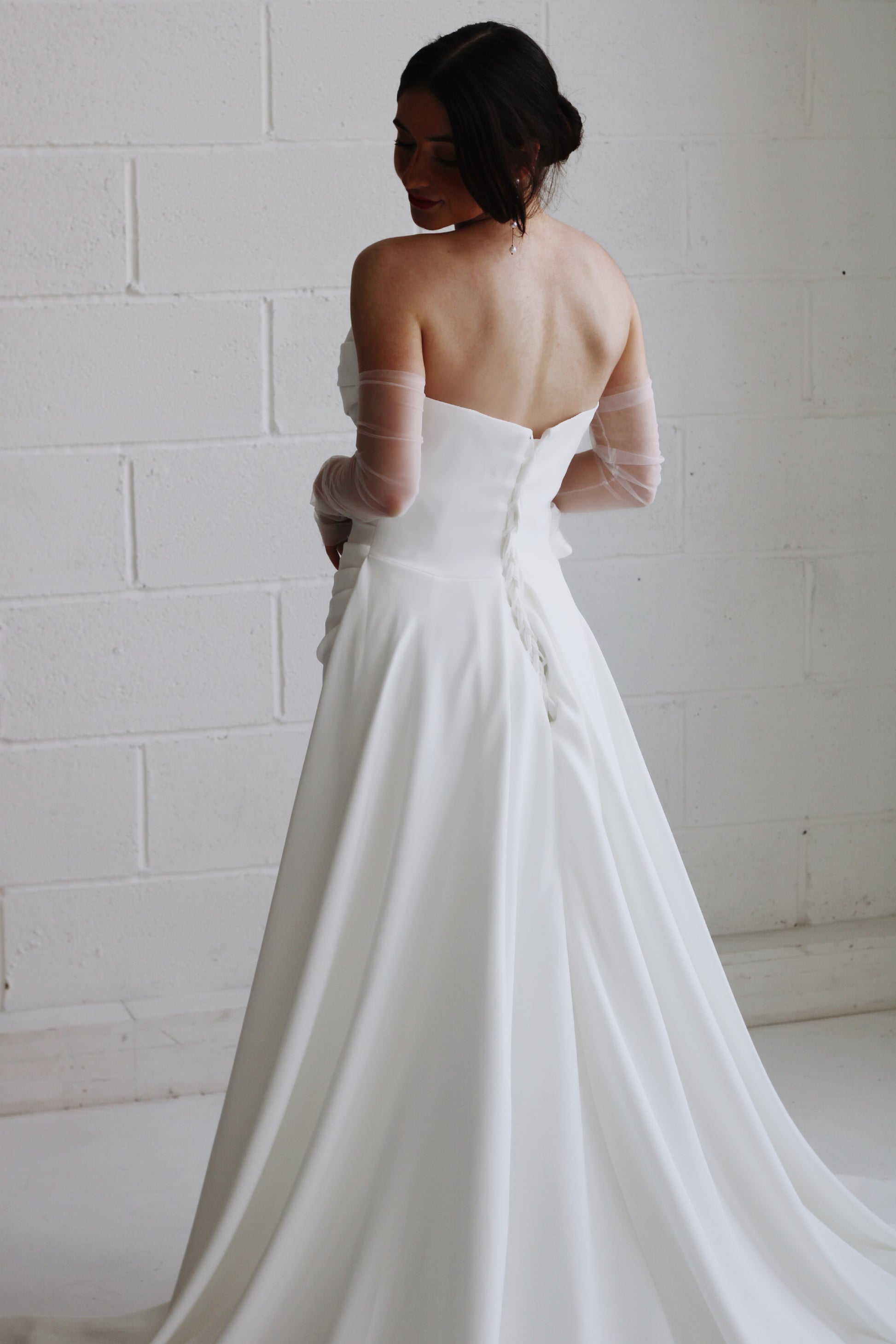 Rose Crepe Bridal Gown - Velo Bianco