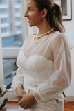 Polka Bridal Top - Velo Bianco