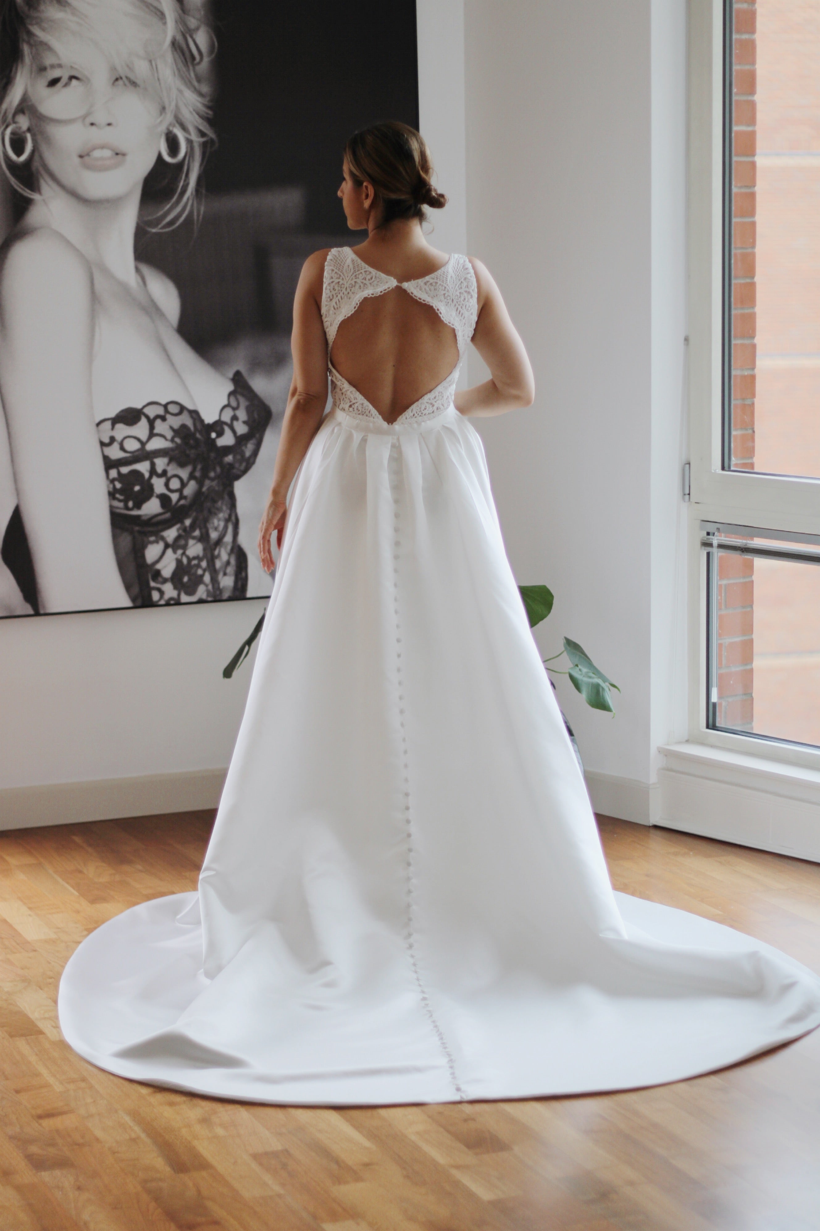 Luxury Satin Bridal Overskirt