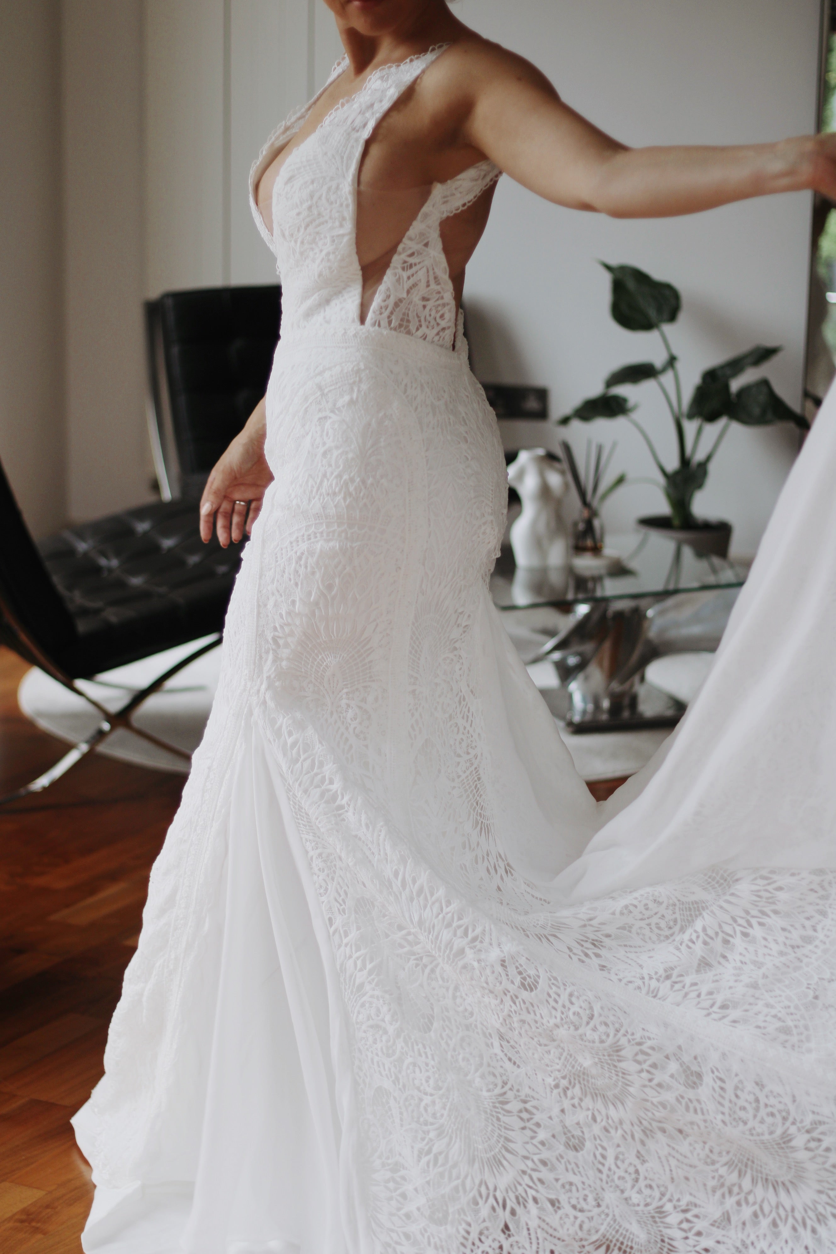 Klara Boho Bridal Gown in Off White