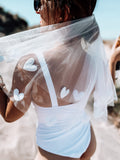 heart trimmed wedding veil