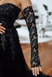 Black Lace Bridal Sleeves