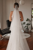 English Tulle Drop Wedding Veil - Velo Bianco