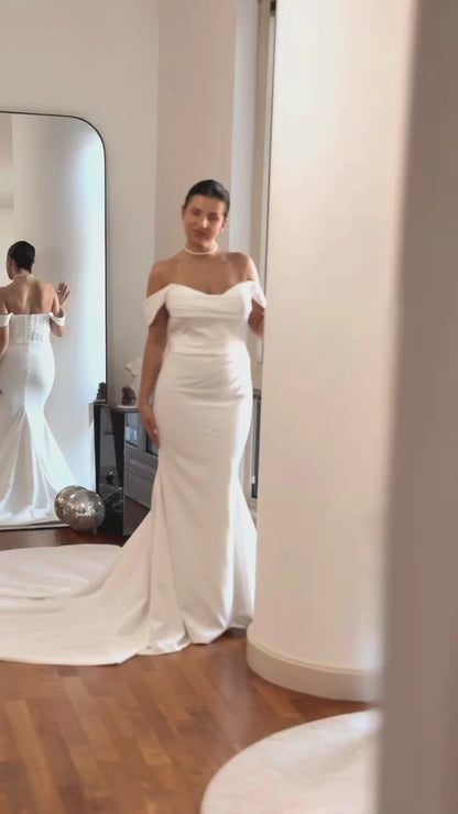 Orla ~ Luxury Crepe Wedding Dress
