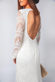 Lace Long Sleeve Bridal Gown - Velo Bianco