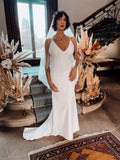 Simple Beach Bridal Gown - Velo Bianco