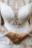boho oversized sleeves wedding dress