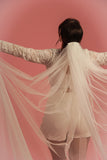 Long Sleeve Lace Bridal Top - Velo Bianco