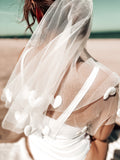 handmade heart wedding veil